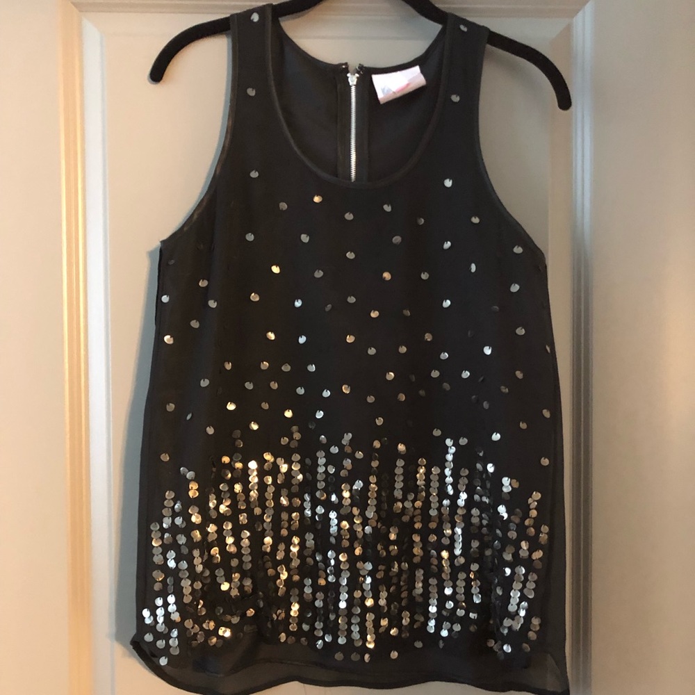 Black Sparkle Tank Top